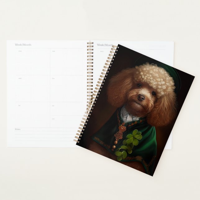 Chien de caniche en tenue de jour St. Patrick (Devant avec enveloppe)
