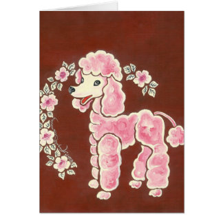 Chien de caniche rose Girly mignon