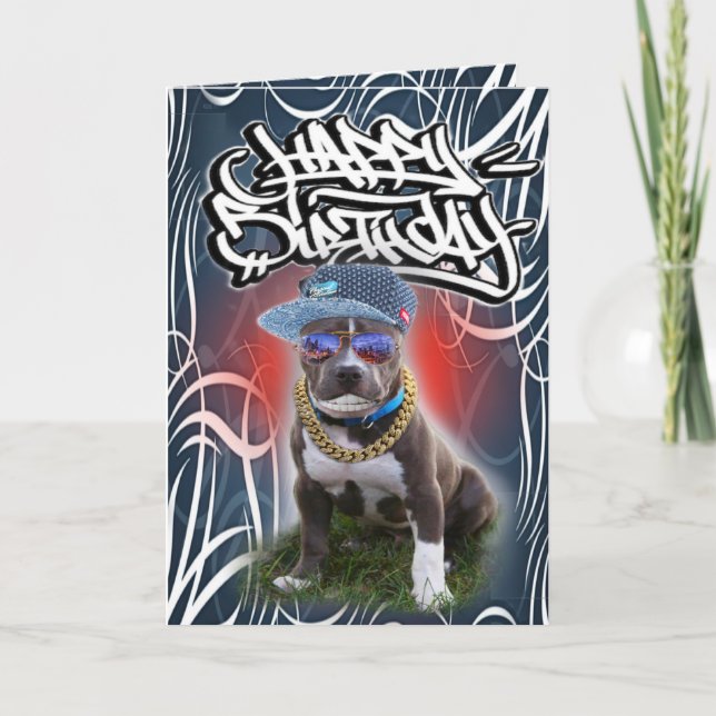 Chien de carte d'anniversaire (Devant)