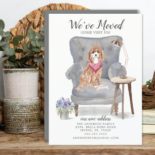 Chien de Cavapoo Faire-part de déplacement