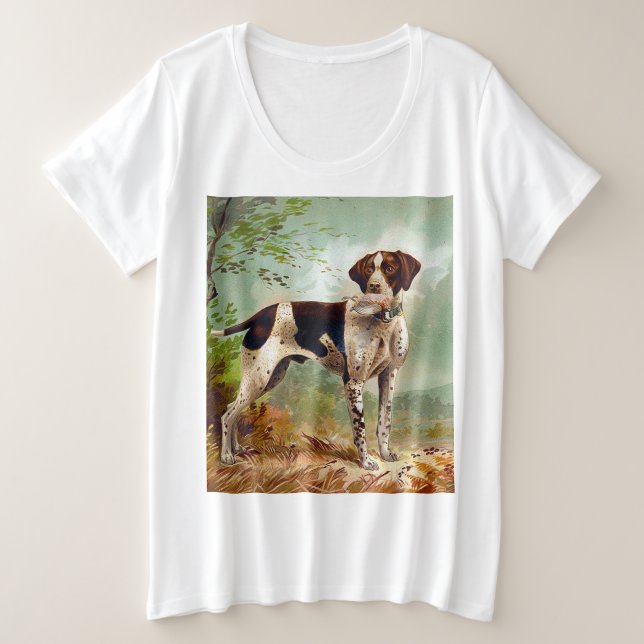 Chien de chasse avec oiseau dans la bouche (Design devant)