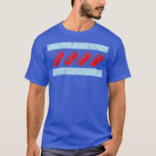 Chien de Chicago Flag Hotdog T-shirt Funny Chicago