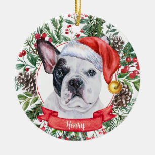Chien de Chien Personnalisé Père Noël Ornement de