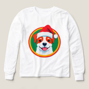 Chien de dessin animé de Noël festif