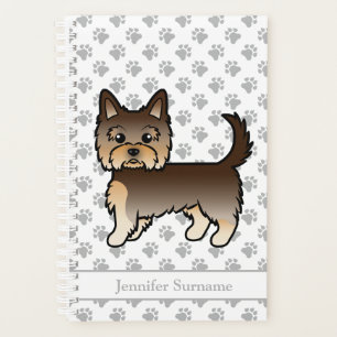 Chien de dessin animé Yorkshire Terrier au chocola