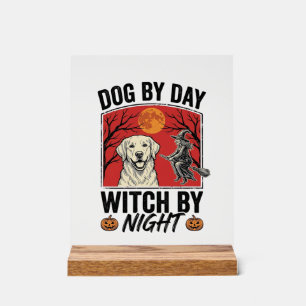 Chien de Jour Sorcière de Nuit Vintage Halloween C