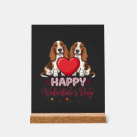 Chien de la Saint-Valentin Basset Hound Floral