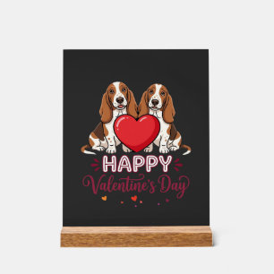 Chien de la Saint-Valentin Basset Hound Floral