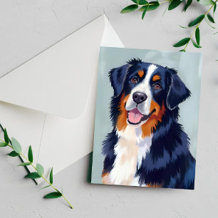 Chien de montagne bernois Carte de vœux pour ani