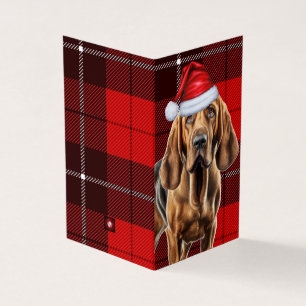 Chien de Noël avec Red Holiday Plaid