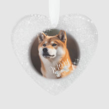 Chien de Noël en argent