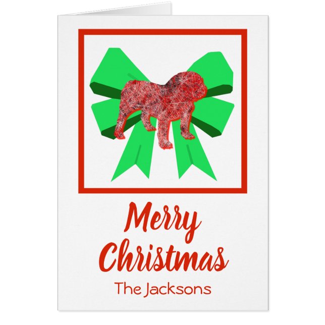 Chien de Noël mignon et carte mère (Devant)