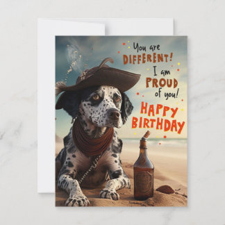 Chien de Pirate Dalmatien Joyeux carte d'anniversa