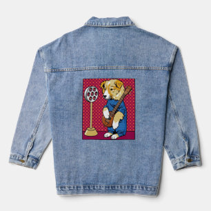 Chien de Pop Art Jouant d'un Instrument Retro Band