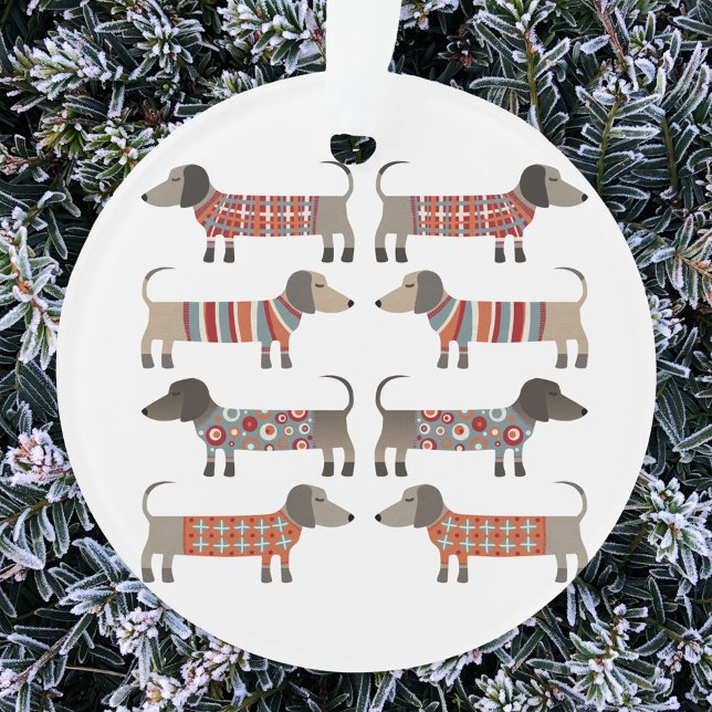 Chien de saucisse Dachshund (Fun Dachshund Wiener Sausage Dog Christmas ornament)