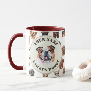 Chien de taureau anglais et amis tasse personnalis