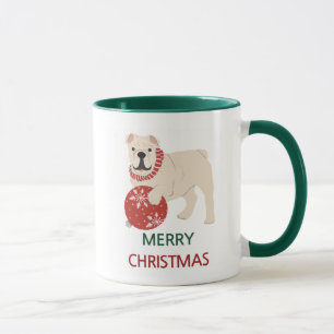 Chien de taureaux anglais Joyeux Noël Mug