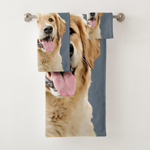 Chien d'or retriever personnalisé Chien dessiné pe