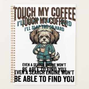 Chien Drôle Café Avertissement Dessin de Gravure V