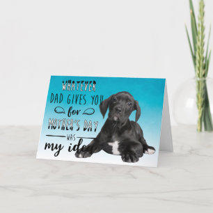Chien drôle Grande Dane Carte de la Fête des Mères