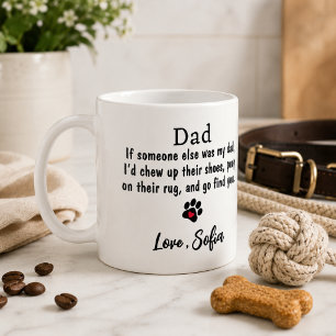 Chien Drôle Papa - Tasse de Photo de Fête des Père