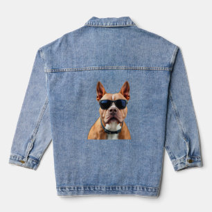 Chien en lunettes de soleil Denim Jacket