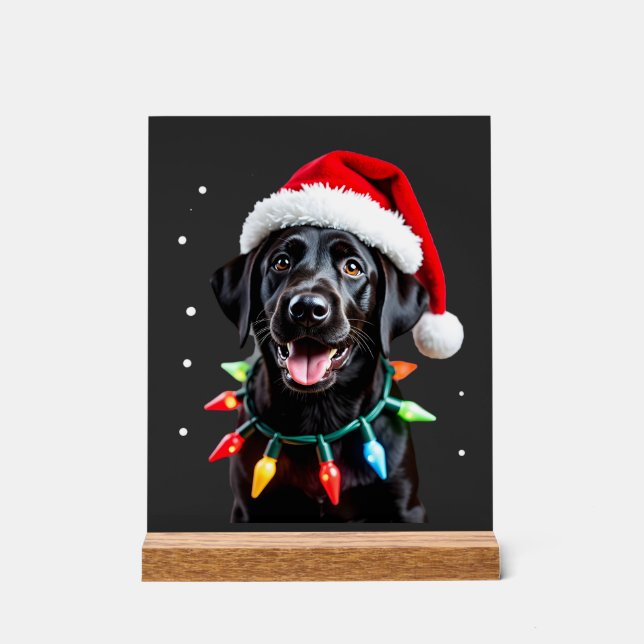 Chien en pyjama à lumières de sapin de Noël Labrad (Recto)