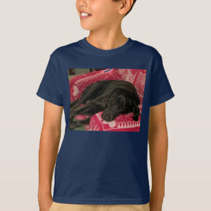 Chien endormi Enfants T-shirt noir