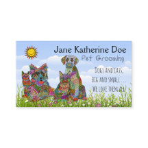 Chien et chat animal de compagnie Grooming Cartes 