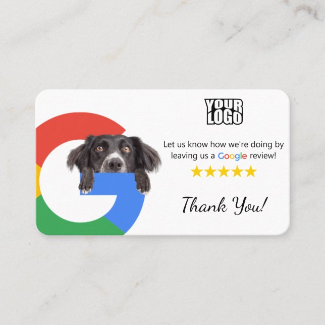 Chien Garderie Google Revoir modèle de carte de vi (Devant)
