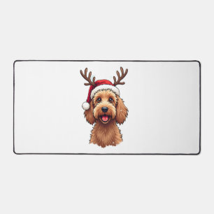 Chien Goldendoodle de Noël Renne Doodle de vacance
