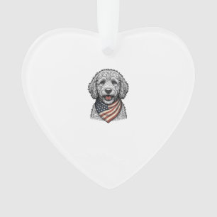 Chien gribouillé patriotique Gravure vintage vecte
