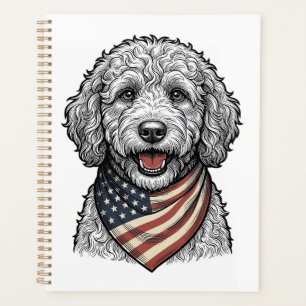 Chien gribouillé patriotique Gravure vintage vecte