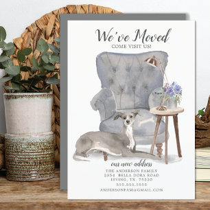 Chien gris italien   Faire-part de déplacement