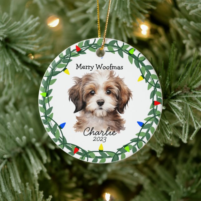 Chien Havanais/Chiot adorable Ornement de Noël (Arbre)