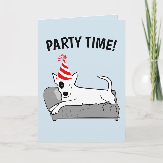 CHIEN HEUREUSES CARTES D'ACCUEIL D'ANNIVERSAIRE (Devant)