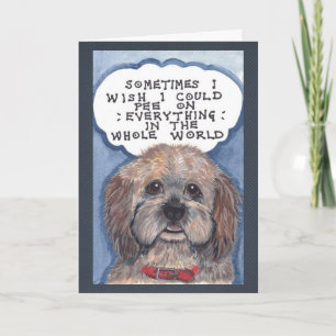 Chien humoristique Obtenez Bien Carte Design Art