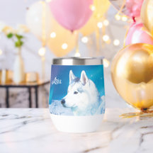 Chien Husky personnalisé avec montagnes