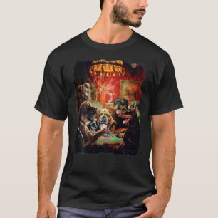 Chien Jouant aux cartes de poker T-shirt