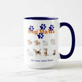 Chien Mama Vibes Mug - Parce Que Mes Enfants Ont D