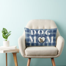Chien Maman Coeur Locket oreiller à lancer personn