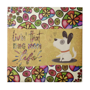 Chien maman Vie Rainbow Patrouilles Carreaux en