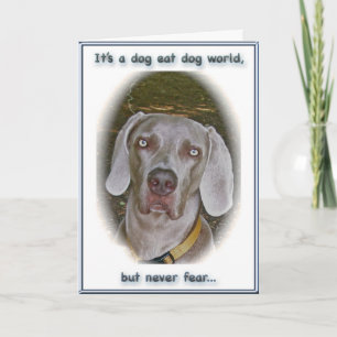 Chien manger Chien Monde Je t'aime Carte