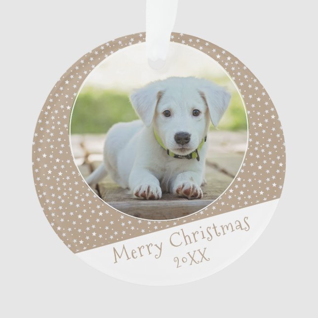 Chien mignon animal étoile Motif photo Noël Keepsa (devant)