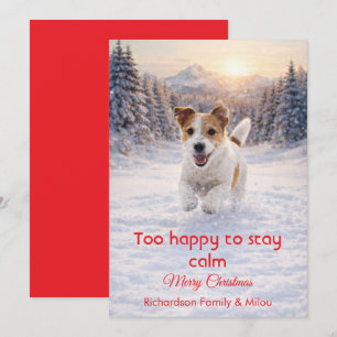 Chien mignon avec citation drôle de Noël Carte d