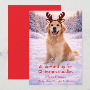 Chien mignon avec citation drôle de Noël Carte d