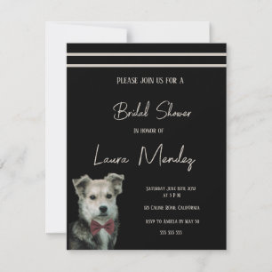 Chien mignon chien nuptial Douche Invitation