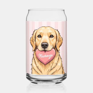 Chien mignon personnalisé avec cœur rose