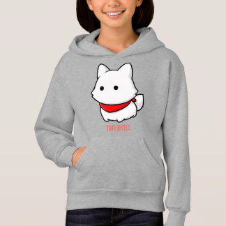 Chien Minimaliste Blanc avec Bandana Rouge
