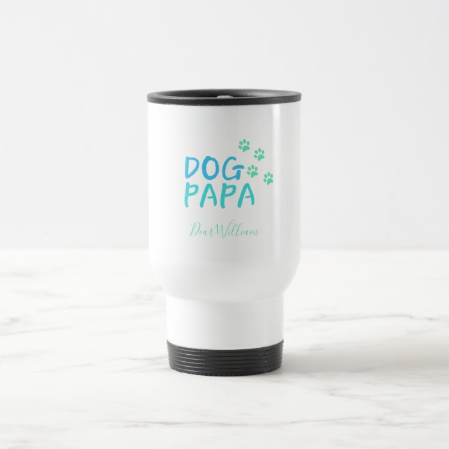 Chien moderne Papa Travel Mug (Centre)